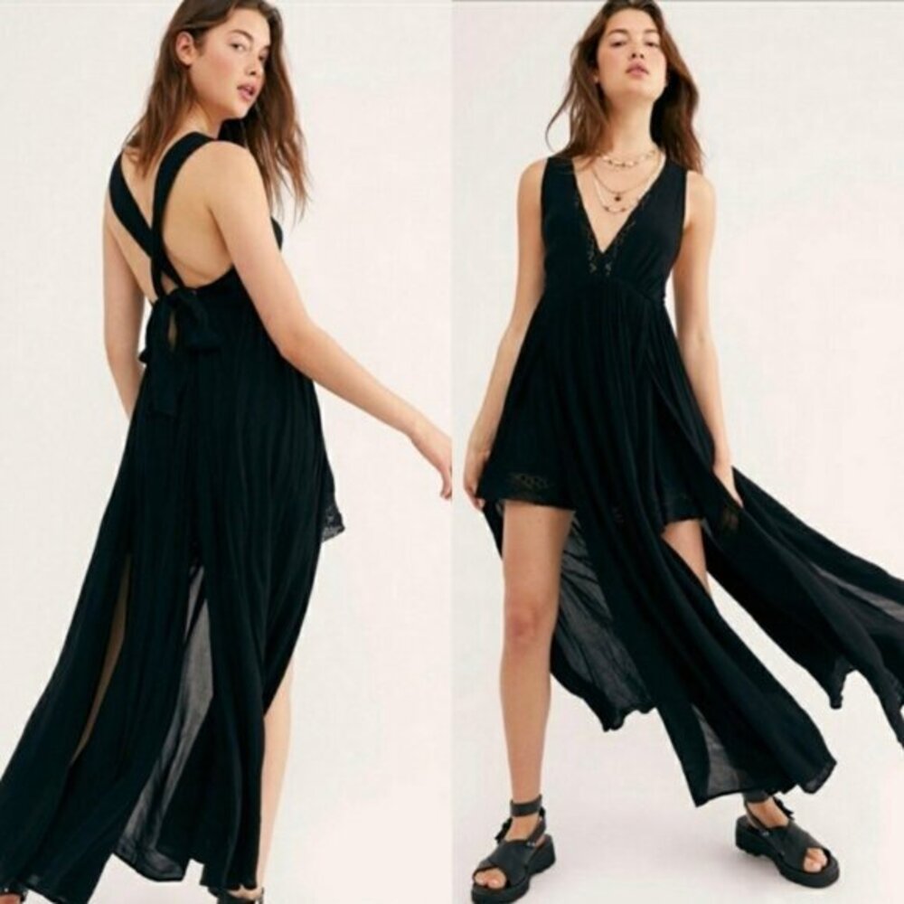 Free People Small Anthropologie Maxi Lace Sleeveless Dress Strong Statement